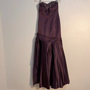 NWT Melissa Sweet Strapless Purple Lined Long Dress